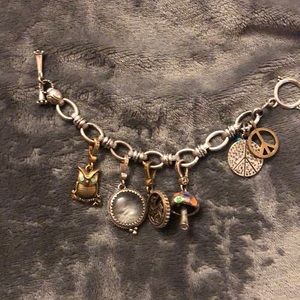 Lucky Brand Charm Bracelet Silver and Bronze